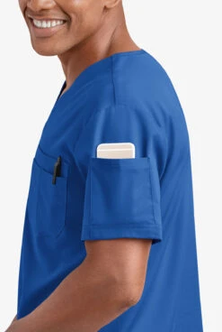 UA Advantage STRETCH Men's 4-Pocket V-Neck Scrub Top -Cherokee Shop AB799 092523 ROYAL 3