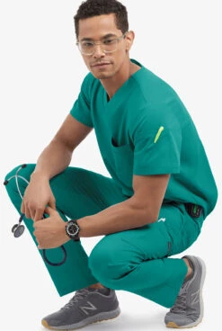 UA Advantage STRETCH Men's 8-Pocket Cargo Scrub Pants -Cherokee Shop AB841 100523 TEAL 3