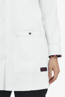 Betsey Johnson Women's 32" 3-Pocket Lab Coat -Cherokee Shop BJ400 WHITE 5