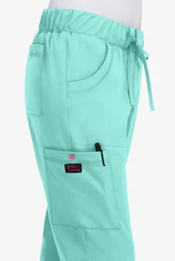 Betsey Johnson Buttercup Women's 6-Pocket STRETCH Drawstring Scrub Pants -Cherokee Shop BJ700 FRMIN 3