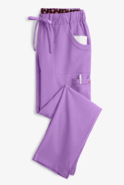 Betsey Johnson Buttercup Women's 6-Pocket STRETCH Drawstring Scrub Pants - Petite -Cherokee Shop BJ700 WISTE 4