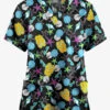 Butter-Soft Originals Walk On The Beach Women's 2-Pocket Classic Fit V-Neck Printed Scrub Top