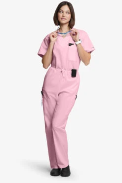 Butter-Soft Originals Unisex 4-Pocket Drawstring Relaxed Straight Leg Scrub Pants -Cherokee Shop BSN1331 100623 BLUSH 4