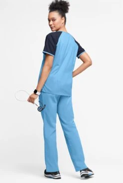 Butter-Soft Originals Women's 3-Pocket Keyhole Neck Tri-Colorblock Scrub Top -Cherokee Shop BSN1525C 102523 BONAG 4