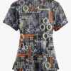 Butter-Soft Originals Floral Batik Women's 4-Pocket Rounded V-Neck Printed Scrub Top 