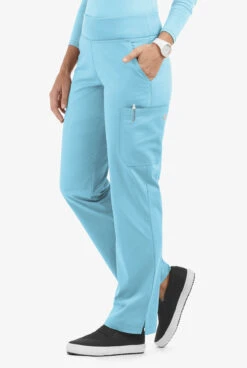 UA Butter-Soft STRETCH Women's 4-Pocket Knit Waistband Yoga Scrub Pants - Petite