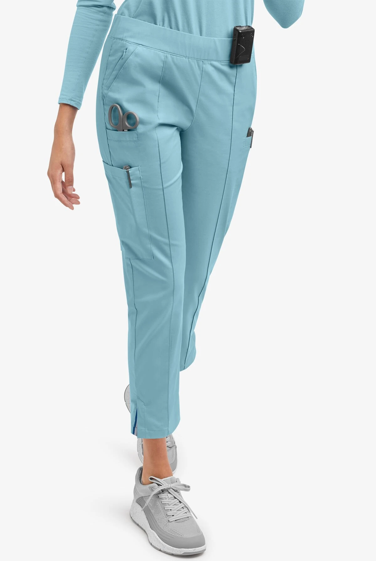 UA Butter-Soft STRETCH Women's 6-Pocket Pin-Tuck Crop Slim With Sport Trim Detail Scrub Pants 1 UA Butter-Soft STRETCH Women's 6-Pocket Pin-Tuck Crop Slim With Sport Trim Detail Scrub Pants