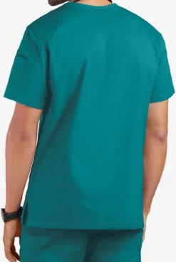 UA Butter-Soft STRETCH Men's 4-Pocket V-Neck Scrub Top -Cherokee Shop BSS577 TEAL 4
