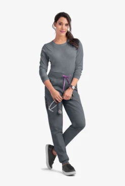 UA Butter-Soft STRETCH Women's 5-Pocket Contrast Trim Drawstring Cargo Scrub Pants -Cherokee Shop BSS708C PEORC 3 HV