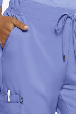 Easy STRETCH By Butter-Soft Elle Women's 3-Pocket Flat Front Scrub Pants - Petite -Cherokee Shop BU216 CEIL 5