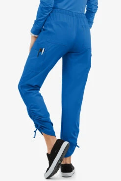 Easy STRETCH By Butter-Soft™ Halle Women's 11-Pocket Ruched Leg Jogger Scrub Pants - Petite -Cherokee Shop BU471 ROYAL 4