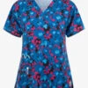 Carhartt Abstract Geo Blooms Women's 5-Pocket STRETCH V-Neck Print Scrub Top