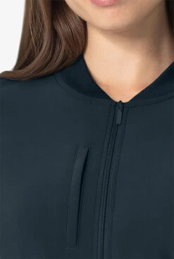 Carhartt Cross-Flex Force Women's 5-Pocket STRETCH Zip Front Scrub Jacket -Cherokee Shop C82110 NAVY 3