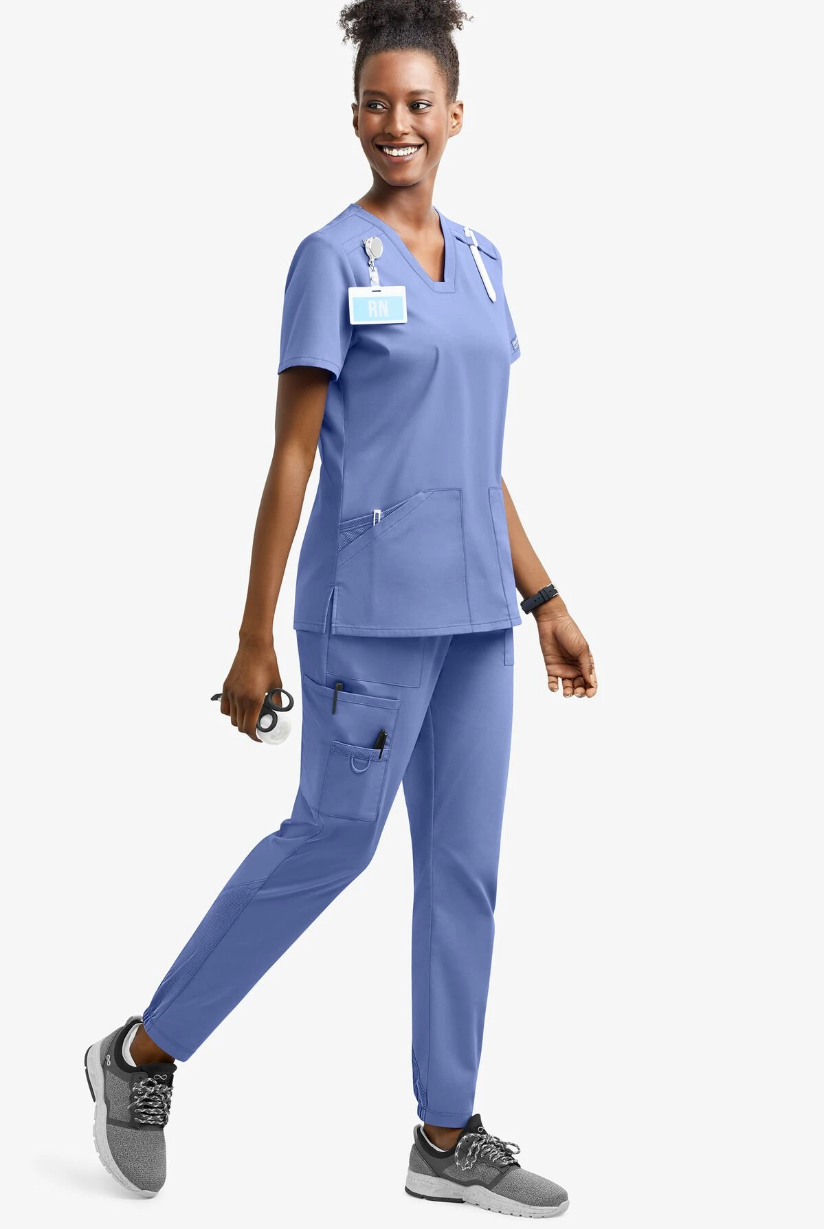 UA Exclusive Cherokee Workwear Professionals Active Women's 6-Pocket STRETCH Half Jogger Scrub Pants - Petite 2 UA Exclusive Cherokee Workwear Professionals Active Women's 6-Pocket STRETCH Half Jogger Scrub Pants - Petite - Image 2