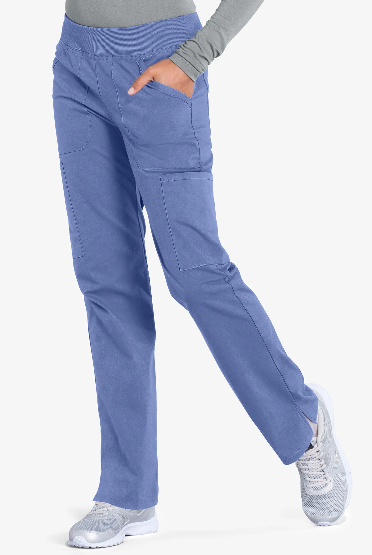 Cherokee Workwear Professionals Women's 6-Pocket STRETCH Pull-On Scrub Pants - Petite 1 Cherokee Workwear Professionals Women's 6-Pocket STRETCH Pull-On Scrub Pants - Petite