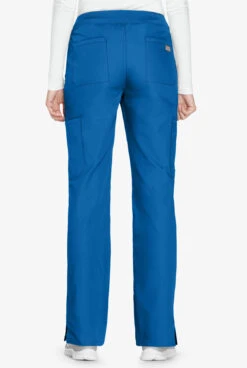 Cherokee Workwear Women's 6-Pocket Rib-Knit Waistband Pull-On Cargo Scrub Pants - Tall -Cherokee Shop CK210 ROYAL 4