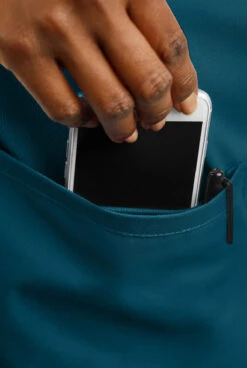 UA Exclusive Cherokee Workwear Professionals Active Women's 4-Pocket STRETCH Zip Front Scrub Jacket -Cherokee Shop CK390 CARIB 5