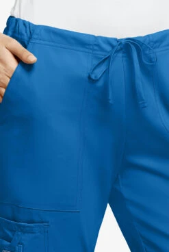 Cherokee Workwear Core STRETCH Women's 4-Pocket Cargo Scrub Pants - Petite -Cherokee Shop CK4044 ROYAL 3 HV