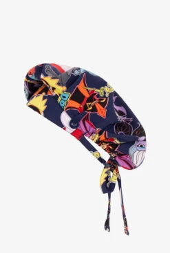 Cherokee Tooniforms Disney's Villians Not Sorry Unisex STRETCH Bouffant Print Scrub Hat