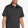 Cherokee Workwear Revolution Men's 1-Pocket STRETCH Snap Placket Polo Scrub Top