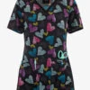 Cherokee Iflex Loving Glow Hearts Women's 4-Pocket STRETCH V-Neck Print Scrub Top