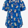 Cherokee Genuine Happy As A Quokka Women's 2-Pocket STRETCH V-Neck Print Scrub Top