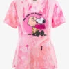 Cherokee Tooniforms Perfect Friend Charlie Brown & Snoopy Women's 2-Pocket STRETCH V-Neck Print Scrub Top