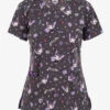 Cherokee Tooniforms Kuromi Fortunes Women's 2-Pocket STRETCH V-Neck Print Scrub Top