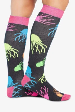 Cherokee Jelly Fish Women's 10-15 MmHg Light Compression Socks