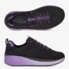 Infinity By Cherokee Women's Everon Knit Black/Purple Surge Athletic Lace Up Nursing Shoes