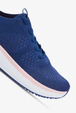 Infinity By Cherokee Women's Everon Knit Navy/Peony Athletic Lace Up Nursing Shoes -Cherokee Shop EVRKNVPO NAVY 3