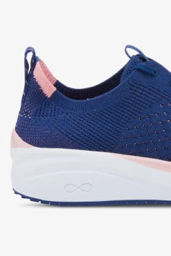 Infinity By Cherokee Women's Everon Knit Navy/Peony Athletic Lace Up Nursing Shoes -Cherokee Shop EVRKNVPO NAVY 4 HV