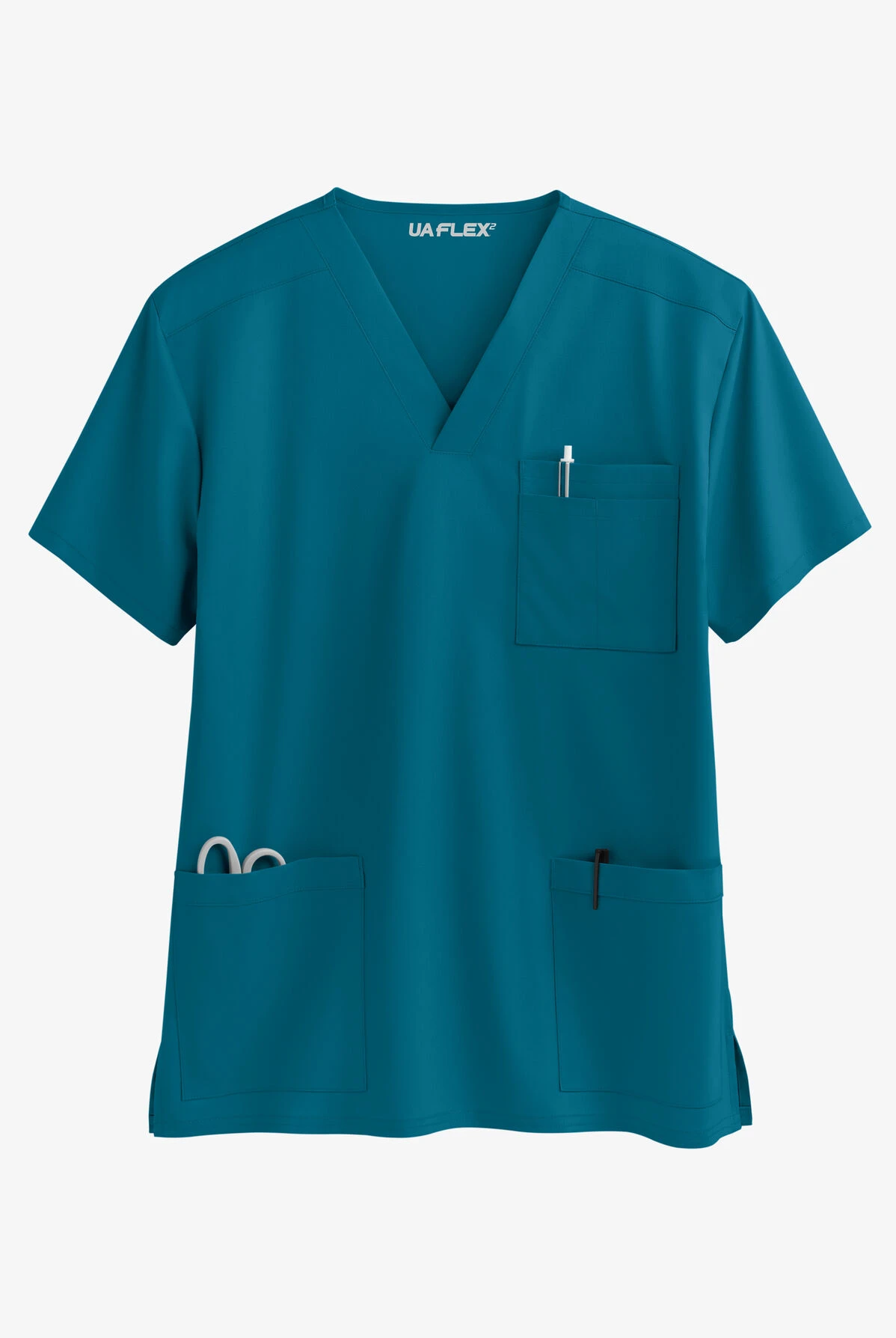 UA Flex2 Unisex 4-Pocket V-Neck STRETCH Scrub Top 1 UA Flex2 Unisex 4-Pocket V-Neck STRETCH Scrub Top