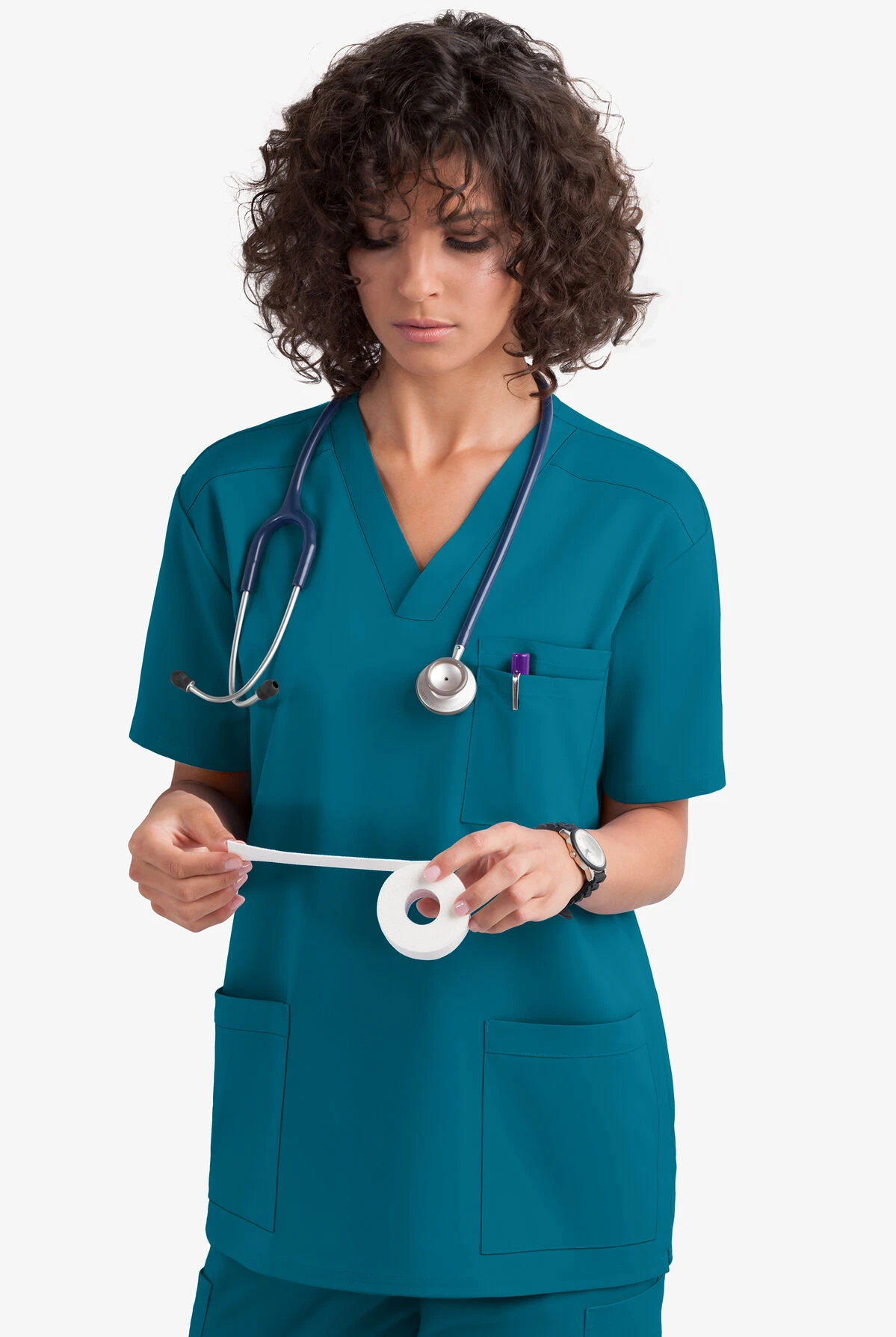 UA Flex2 Unisex 4-Pocket V-Neck STRETCH Scrub Top 2 UA Flex2 Unisex 4-Pocket V-Neck STRETCH Scrub Top - Image 2