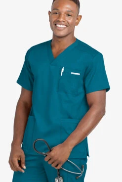 UA Flex2 Unisex 4-Pocket V-Neck STRETCH Scrub Top 7 UA Flex2 Unisex 4-Pocket V-Neck STRETCH Scrub Top -Cherokee Shop F2719 CARIB 5