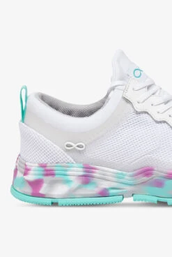 Infinity By Cherokee Women's Fly White/Mulberry Mint Camo Athletic Lace Up Nursing Shoes -Cherokee Shop FLYWMMC 103023 4