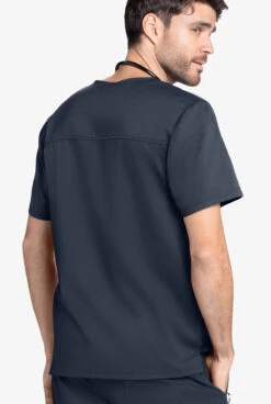 Grey's Anatomy™ By Barco Men's 2-Pocket Tuck In Crossover V-Neck Scrub Top -Cherokee Shop GA091 STEEL 4