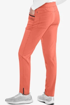 Grey's Anatomy™ By Barco Impact Moto Women's 6-Pocket STRETCH Flat Front Pintuck Cargo Scrub Pants -Cherokee Shop GA507 PALVE 5