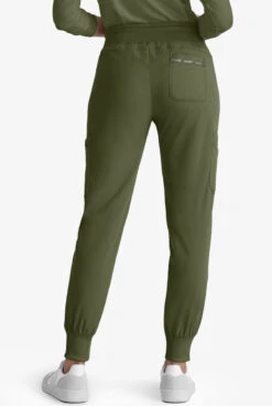 Grey's Anatomy™ By Barco Spandex STRETCH Carly Women's 7-Pocket Cargo Jogger Scrub Pants -Cherokee Shop GRS527 OLIVE 4