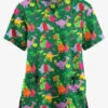 Butter-Soft Originals Santa Saurus Hunter Women's 2-Pocket Classic Fit V-Neck Printed Scrub Top