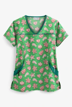 UA Gingerbread Cookies Gecko Women's 4-Pocket Princess Seam Print Top