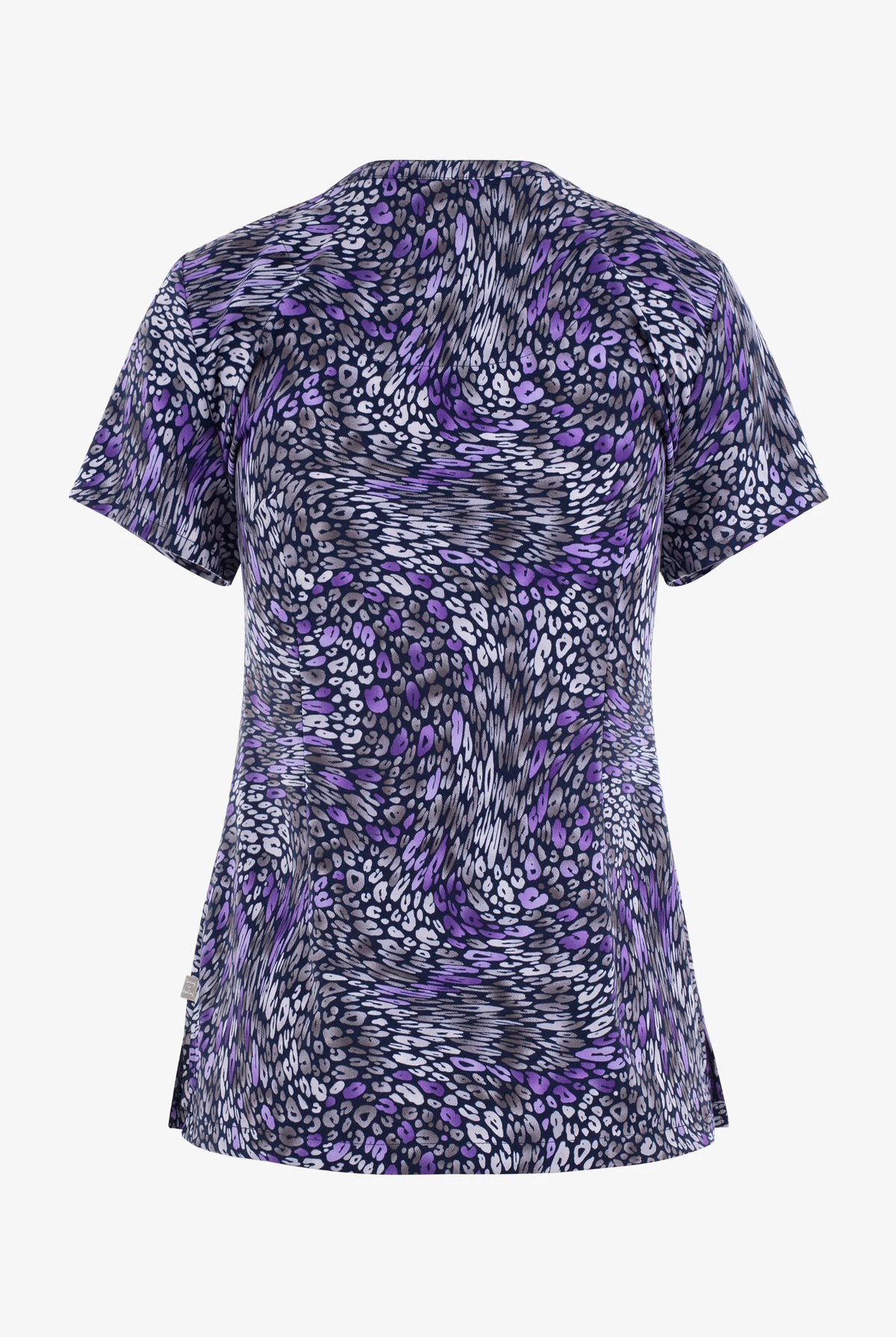 Healing Hands Wild Harmony Abstract Women's 3-Pocket STRETCH Zip Neck Print Scrub Top 2 Healing Hands Wild Harmony Abstract Women's 3-Pocket STRETCH Zip Neck Print Scrub Top - Image 2