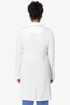 Healing Hands White Coat Minimalist Women's 37 ½" 5-Pocket STRETCH Lab Coat -Cherokee Shop HE5161 WHITE 4