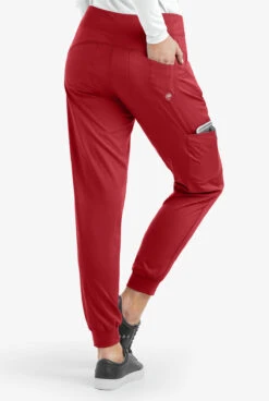 Healing Hands Purple Label Tara Women's 6-Pocket STRETCH Jogger Cargo Scrub Pants -Cherokee Shop HE9233 RED 4