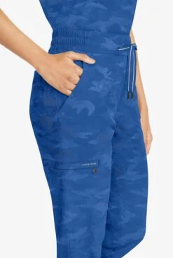 Healing Hands Purple Label Tate Camo Women's 5-Pocket STRETCH Jogger Scrub Pants -Cherokee Shop HE9350 092523 ROYAL 3 HV