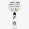 Hiddles If You're Happy And You Know It Retractable ID Badge Holder