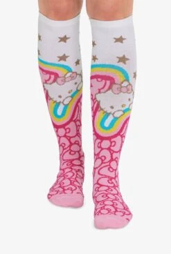 Heartsoul Hello Rainbow Women's 8-15 MmHg Light Compression Socks