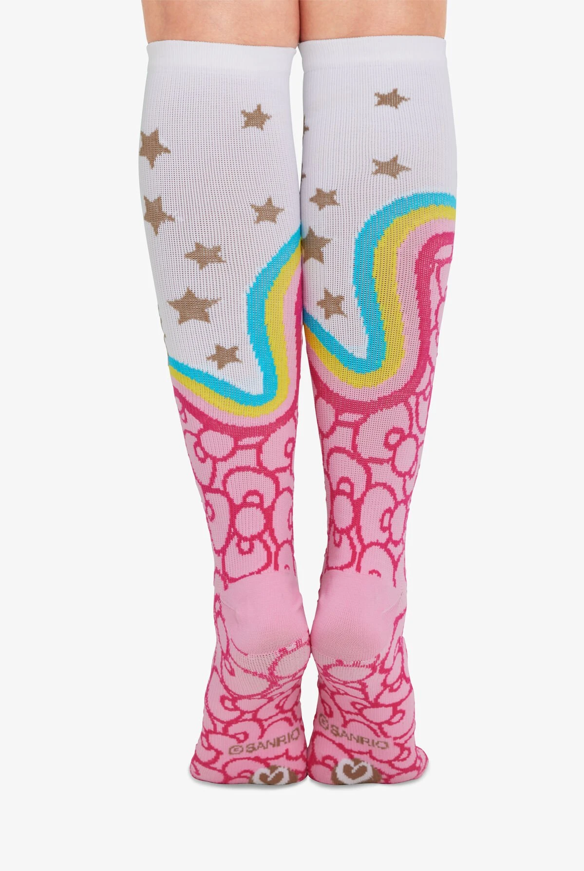 Heartsoul Hello Rainbow Women's 8-15 MmHg Light Compression Socks 2 Heartsoul Hello Rainbow Women's 8-15 MmHg Light Compression Socks - Image 2