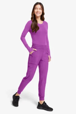 Cherokee Infinity Women's 6-Pocket STRETCH Cargo Jogger Scrub Pants -Cherokee Shop IN080 101323 BRVIO 4 S