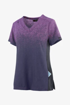 Koi Basics Heather Wisteria/Charcoal Women's 2-Pocket Ombre Print Scrub Top 5 Koi Basics Heather Wisteria/Charcoal Women's 2-Pocket Ombre Print Scrub Top -Cherokee Shop K1031HWI 3